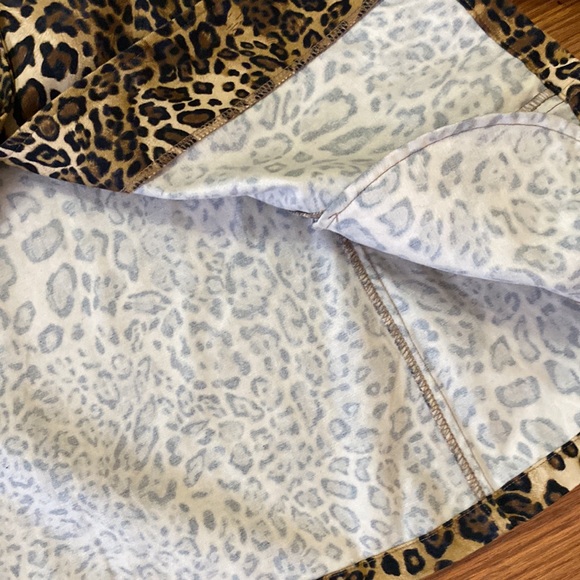 🌹ANIMALPRINT belted blazer / jacket button down lapel collar pockets 💯cotton L - Picture 12 of 14